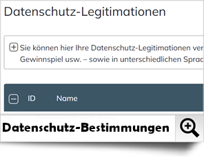 Sie können in Dialog-Mail beliebig viele (und beliebig umfangreiche) Datenschutz-Erklärungen verwalten, denen Ihre Empfänger einzeln zustimmen können.