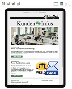 Neue Voransicht für die E-Mailings